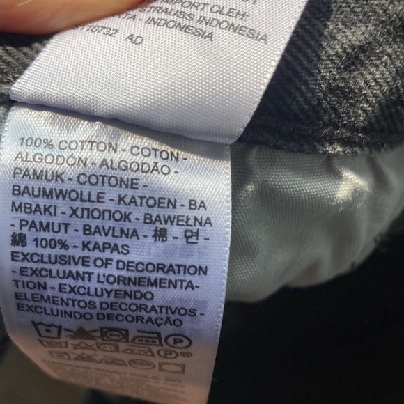 Levi’s distressed high rise 501 jean cotton cutoff denim short 32 - Picture 17 of 17